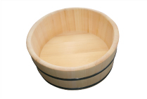 Hinoki Barrel Type Foot Bath Tub