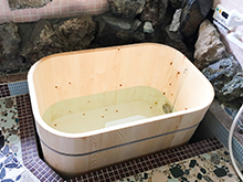 Rounded corners box deluxe type wooden bath/ Hinoki bath