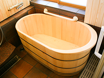Japanese modern type wooden bath
