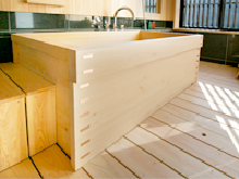 Box style wooden bath/ Hinoki bath