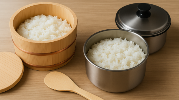 木製おひつvsステンレス製おひつ