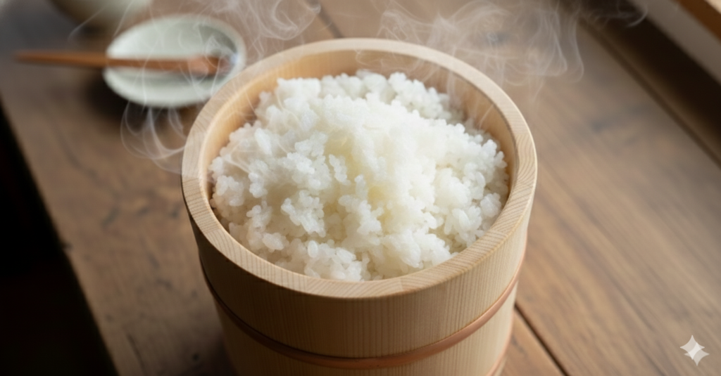 ご飯の盛られたおひつ